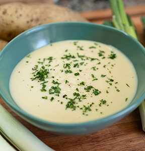 Bowl of brothy soup